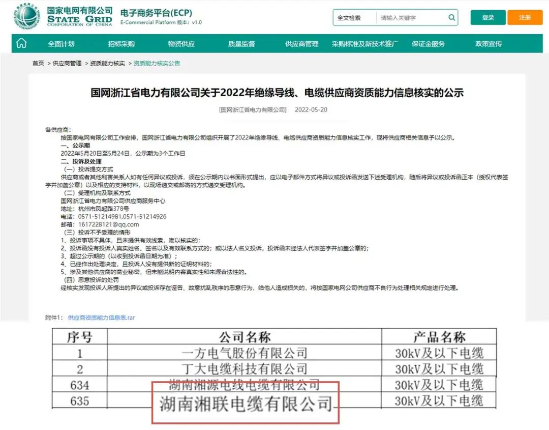 喜訊 | 湘聯(lián)電纜順利通過國家電網(wǎng)“供應(yīng)商資質(zhì)能力”審核！